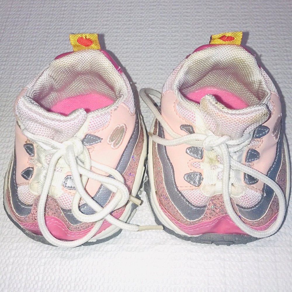 BUILD A BEAR pink white silver sparkle SKECHERS